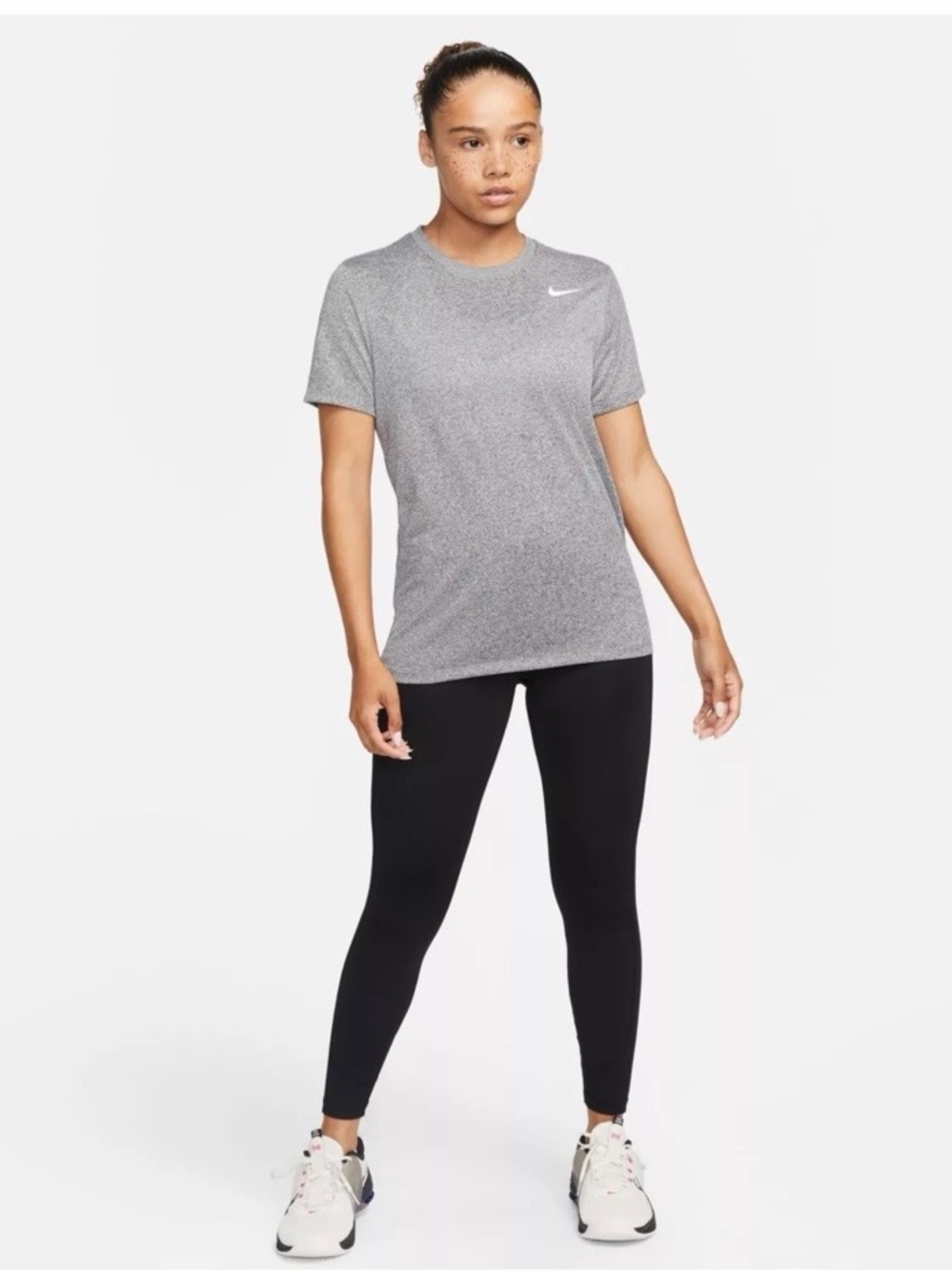 Nike Women’s Dri-Fit Legend Black Heather T-shirt - Size XL